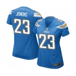 Women's Nike Los Angeles Chargers #23 Rayshawn Jenkins Game Electric Blue Alternate NFL Jersey