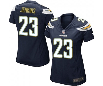 Women's Nike Los Angeles Chargers #23 Rayshawn Jenkins Game Navy Blue Team Color NFL Jersey