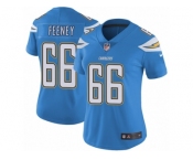 Women's Nike Los Angeles Chargers #66 Dan Feeney Vapor Untouchable Limited Electric Blue Alternate NFL Jersey
