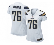 Women's Nike Los Angeles Chargers #76 Russell Okung Limited White NFL Jersey