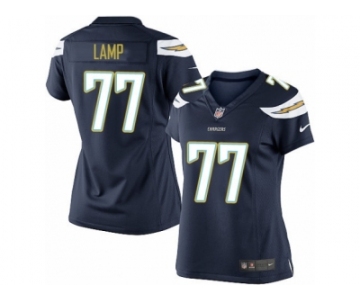 Women's Nike Los Angeles Chargers #77 Forrest Lamp Limited Navy Blue Team Color NFL Jersey