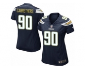 Women's Nike Los Angeles Chargers #90 Ryan Carrethers Game Navy Blue Team Color NFL Jersey