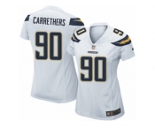 Women's Nike Los Angeles Chargers #90 Ryan Carrethers Game White NFL Jersey