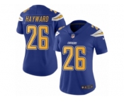 Women's Nike San Diego Chargers #26 Casey Hayward Limited Electric Blue Rush NFL Jersey