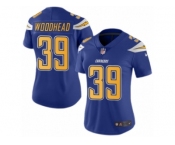 Women's Nike San Diego Chargers #39 Danny Woodhead Limited Electric Blue Rush NFL Jersey
