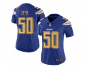 Women's Nike San Diego Chargers #50 Manti Te'o Limited Electric Blue Rush NFL Jersey