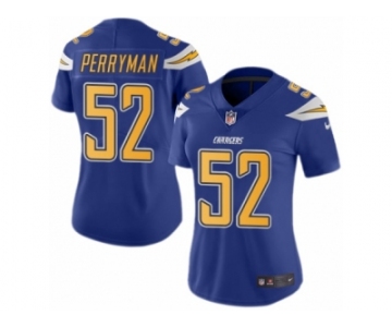 Women's Nike San Diego Chargers #52 Denzel Perryman Limited Electric Blue Rush NFL Jersey