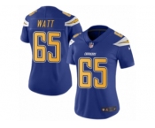 Women's Nike San Diego Chargers #65 Chris Watt Limited Electric Blue Rush NFL Jersey