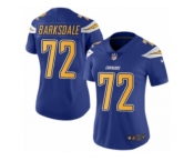 Women's Nike San Diego Chargers #72 Joe Barksdale Limited Electric Blue Rush NFL Jersey