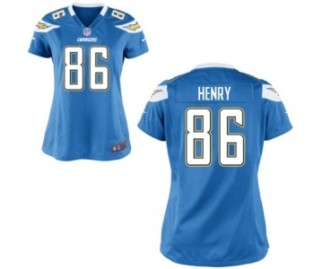 Women's Nike San Diego Chargers #86 Hunter Henry Electric Blue Alternate NFL Jersey