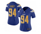 Women's Nike San Diego Chargers #94 Corey Liuget Limited Electric Blue Rush NFL Jersey