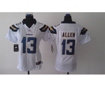 nike women nfl jerseys san diego chargers #13 allne white[nike]
