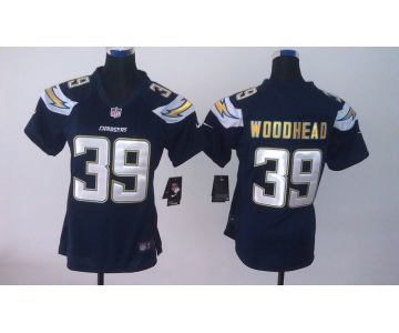 nike women nfl jerseys san diego chargers #39 woodhead dk.blue[nike]