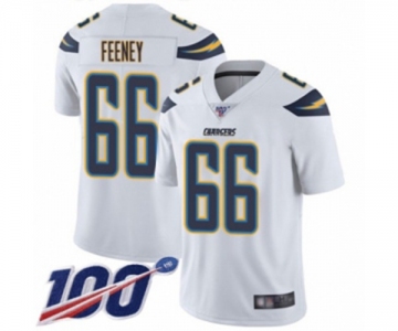 Youth Los Angeles Chargers #66 Dan Feeney White Vapor Untouchable Limited Player 100th Season Football Jersey
