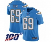 Youth Los Angeles Chargers #69 Sam Tevi Electric Blue Alternate Vapor Untouchable Limited Player 100th Season Football Jersey