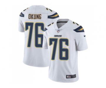 Youth Nike Los Angeles Chargers #76 Russell Okung White Stitched NFL Vapor Untouchable Limited Jerse