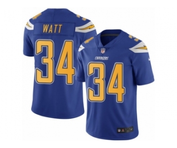 Youth Nike San Diego Chargers #34 Derek Watt Limited Electric Blue Rush NFL Jersey