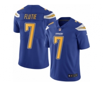 Youth Nike San Diego Chargers #7 Doug Flutie Limited Electric Blue Rush NFL Jersey