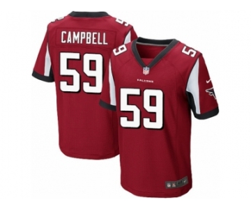 Men's Nike Atlanta Falcons #59 De'Vondre Campbell Elite Red Team Color NFL Jersey