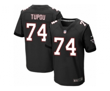 Men's Nike Atlanta Falcons #74 Tani Tupou Elite Black Alternate NFL Jersey