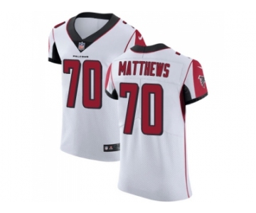 Nike Atlanta Falcons #70 Jake Matthews White Men Stitched NFL Vapor Untouchable Elite Jersey