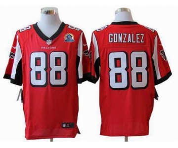 nike nfl jerseys atlanta falcons #88 tony gonzalez red[Elite 50th Patch]