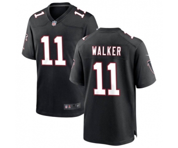 Men's Atlanta Falcons #11 Jalon Walker Black Football Stitched Game Jersey