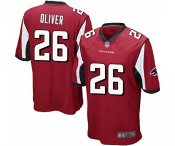 Men's Atlanta Falcons #26 Isaiah Oliver Game Red Team Color Football Jersey