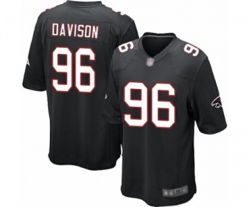 Men's Atlanta Falcons #96 Tyeler Davison Game Black Alternate Football Jersey