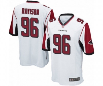 Men's Atlanta Falcons #96 Tyeler Davison Game White Football Jersey