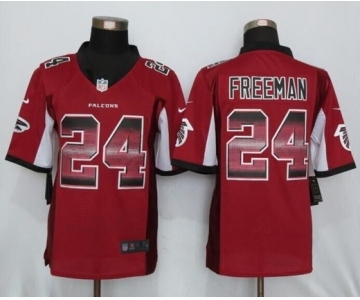 Men Nike Atlanta Falcons #24 Devonta Freeman Red Strobe Limited Jersey