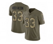 Men Nike Atlanta Falcons #33 Blidi Wreh-Wilson Limited Olive Camo 2017 Salute to Service NFL Jersey