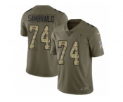 Men Nike Atlanta Falcons #74 Ty Sambrailo Limited Olive Camo 2017 Salute to Service NFL Jersey