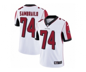 Men Nike Atlanta Falcons #74 Ty Sambrailo White Vapor Untouchable Limited Player NFL Jersey