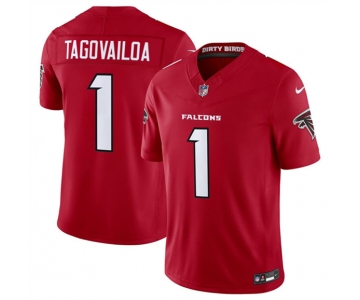 Men's Atlanta Falcons #1 Tua Tagovailoa Red 2026 New F.U.S.E. Vapor Untouchable Limited Football Stitched Jersey