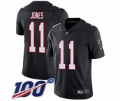 Men's Atlanta Falcons #11 Julio Jones Black Alternate Vapor Untouchable Limited Player 100th Season Football Jersey