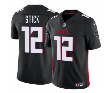 Men's Atlanta Falcons #12 Easton Stick Black 2025 F.U.S.E. Vapor Untouchable Limited Football Stitched Jersey