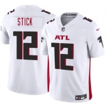 Men's Atlanta Falcons #12 Easton Stick White 2025 F.U.S.E. Vapor Untouchable Limited Football Stitched Jersey