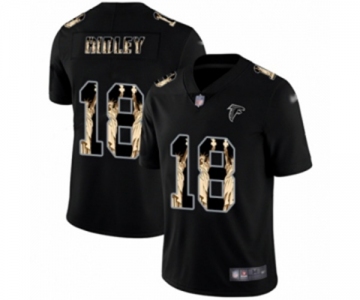 Men's Atlanta Falcons #18 Calvin Ridley Limited Black Statue of Liberty Football Jersey