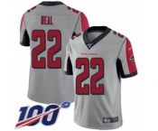 Men's Atlanta Falcons #22 Keanu Neal Limited Silver Inverted Legend 100th Season Football Jersey