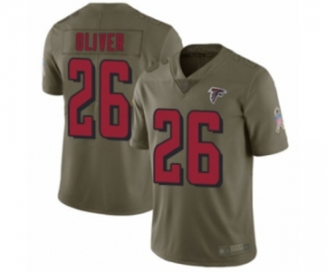 Men's Atlanta Falcons #26 Isaiah Oliver Limited Olive 2017 Salute to Service Football Jersey