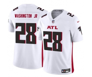 Men's Atlanta Falcons #28 Carlos Washington Jr White 2024 F.U.S.E Vapor Untouchable Limited Football Stitched Jersey