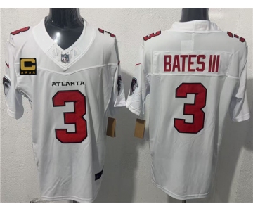 Men's Atlanta Falcons #3 Jessie Bates III White 2026 New F.U.S.E. 4-Star C Patch Vapor Untouchable Limited Football Stitched Jersey