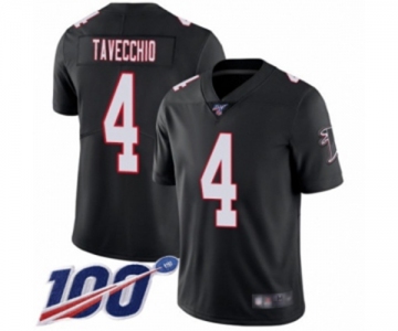 Men's Atlanta Falcons #4 Giorgio Tavecchio Black Alternate Vapor Untouchable Limited Player 100th Season Football Jersey