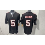 Men's Atlanta Falcons #5 Drake London Black F.U.S.E. Vapor Untouchable Limited Football Stitched Jersey Men's Atlanta Falcons #5 Drake London Black F.U.S.E. Vapor Untouchable Limited Football Stitched Jersey