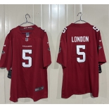 Men's Atlanta Falcons #5 Drake London Red 2026 New Vapor Untouchable Limited Stitched Football Jersey Men's Atlanta Falcons #5 Drake London Red 2026 New Vapor Untouchable Limited Stitched Football Jersey