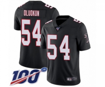 Men's Atlanta Falcons #54 Foye Oluokun Black Alternate Vapor Untouchable Limited Player 100th Season Football Jersey