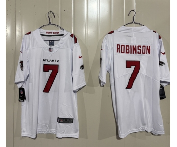 Men's Atlanta Falcons #7 Bijan Robinson White 2026 New Vapor Untouchable Limited Football Stitched Jersey