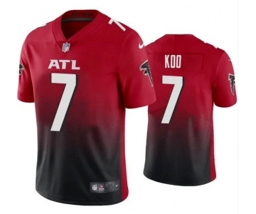 Men's Atlanta Falcons #7 Younghoe Koo Red Black Vapor Untouchable Limited Stitched Jersey
