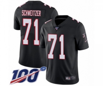 Men's Atlanta Falcons #71 Wes Schweitzer Black Alternate Vapor Untouchable Limited Player 100th Season Football Jersey